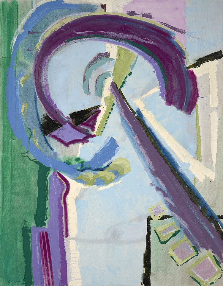 Judith Godwin, Purple Plunge, 1993
Oil on canvas, 66 x 52 in. (167.6 x 132.1 cm)
GOD-00159