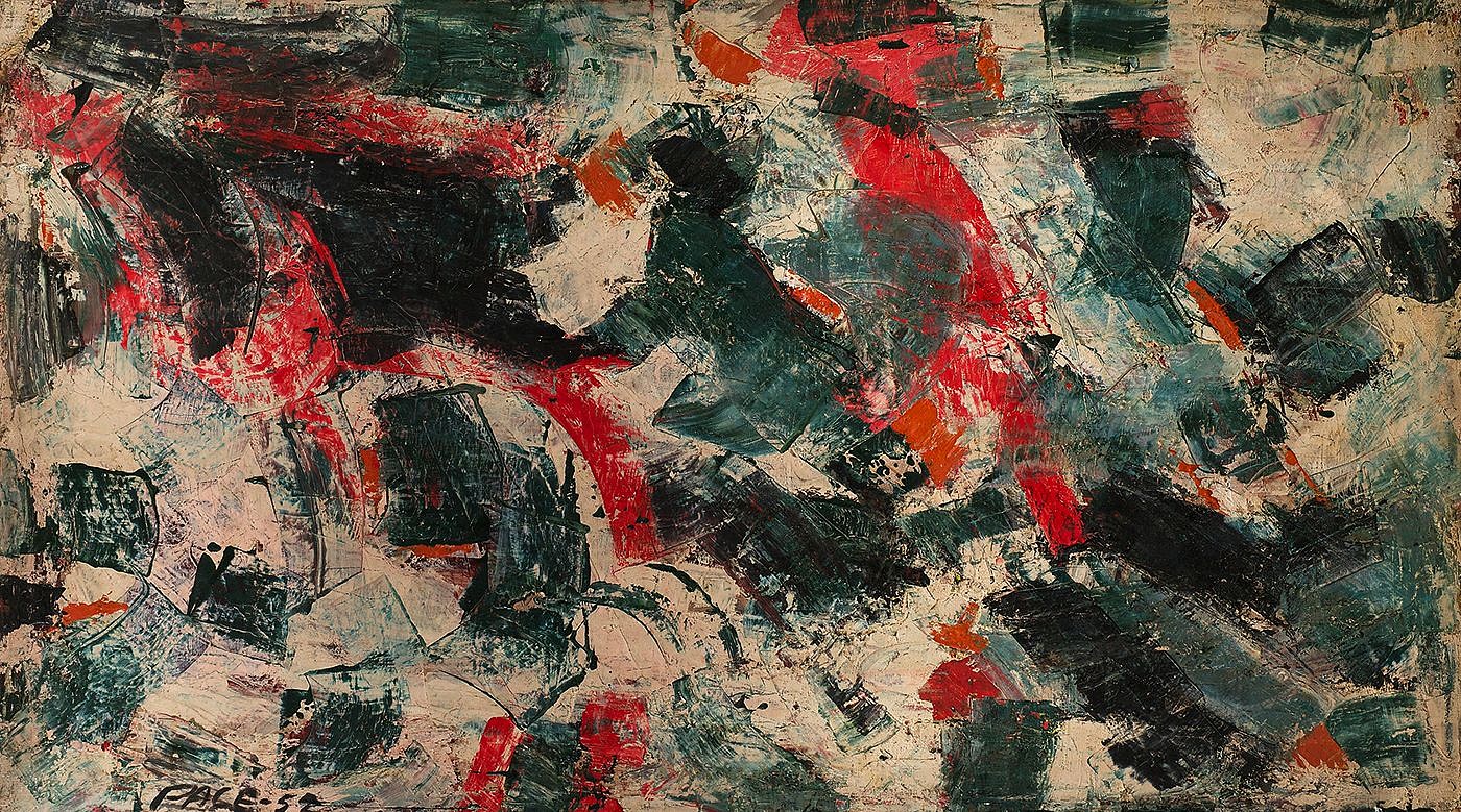 Stephen Pace, Untitled (52-12) | SOLD, 1952
Oil on canvas, 22 x 30 in. (55.9 x 76.2 cm)
SOLD
PAC-00043