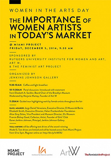 Susan Vecsey News: Women in the Arts Day | the Importance of Women Artists in Today's Market, December  5, 2014