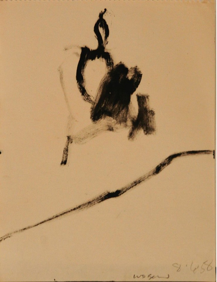 Walter Darby Bannard, Untitled III, 1958
Brushed alkyd resin on paper, 12 x 9 in. (30.5 x 22.9 cm)
BAN-00125