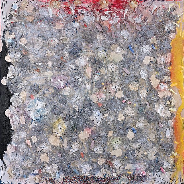 Stanley Boxer, Neromaquinablisteredearths | SOLD, 1990
Oil and mixed media on canvas, 40 x 40 in. (101.6 x 101.6 cm)
BOX-00012