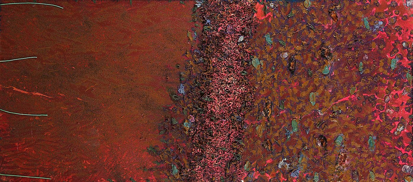 Stanley Boxer, Nightandstone, 1996
Oil and mixed media on canvas, 19 1/8 x 42 3/4 in. (48.6 x 108.6 cm)
BOX-00036