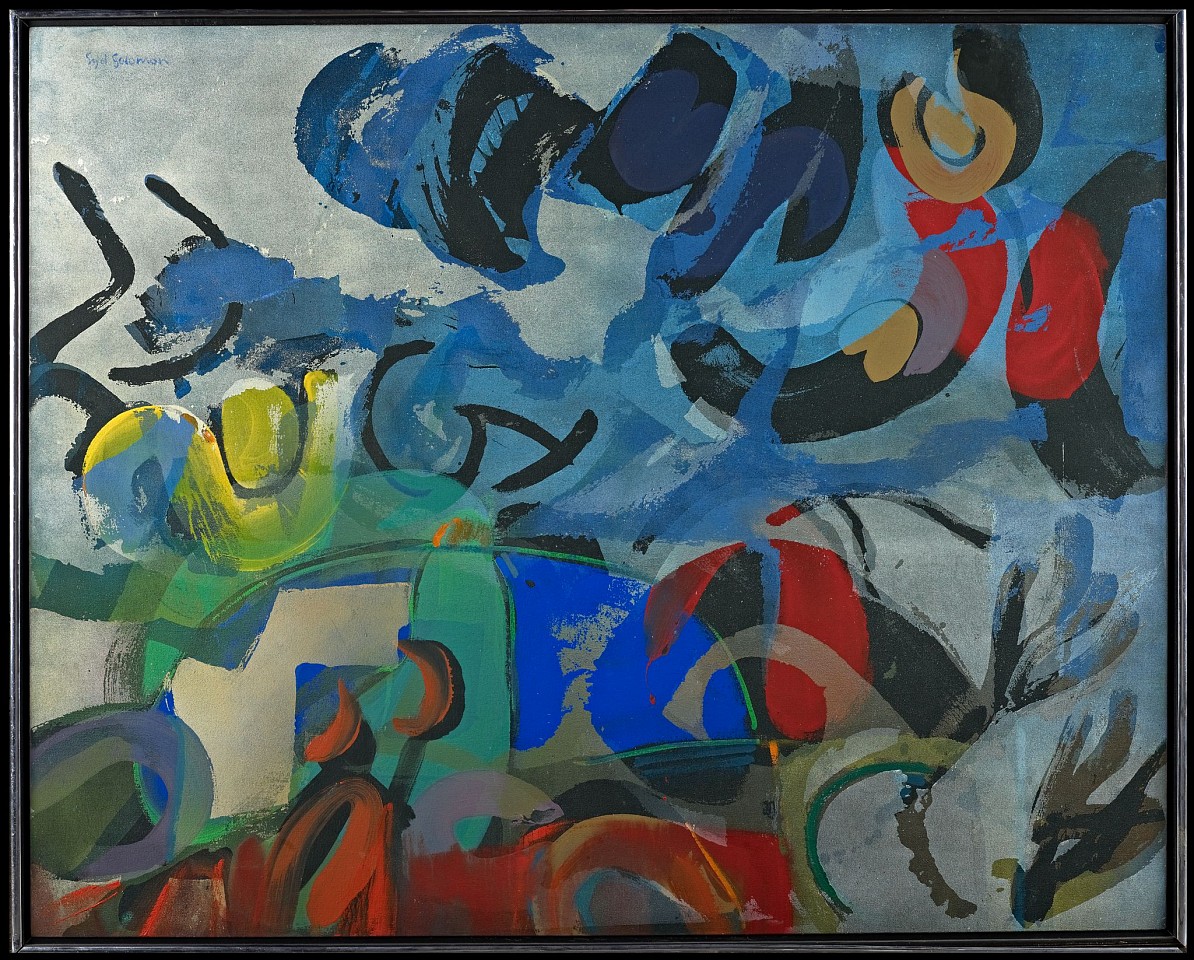 Syd Solomon, Dancing Mile | SOLD, 1977
Acrylic and aerosol enamel on canvas, 48 x 60 in. (121.9 x 152.4 cm)
© Estate of Syd Solomon

SOL-00060