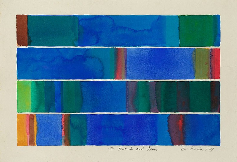 Edwin Ruda, Untitled | SOLD, 1969
Watercolor on paper, 19 1/4 x 27 1/2 in. (48.9 x 69.8 cm)
RUD-00020