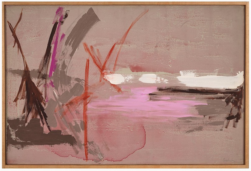 Judith Godwin, Pink Sky Pond | SOLD, 1960
Oil on canvas, 24 x 36 in. (61 x 91.4 cm)
GOD-00035