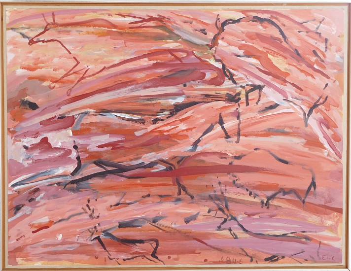 Elaine de Kooning, Horses at Pech-Merle (Cave #20) | SOLD, 1984
Acrylic on paper mounted to canvas, 29 1/2 x 38 1/2 in. (74.9 x 97.8 cm)
EDEK-00002