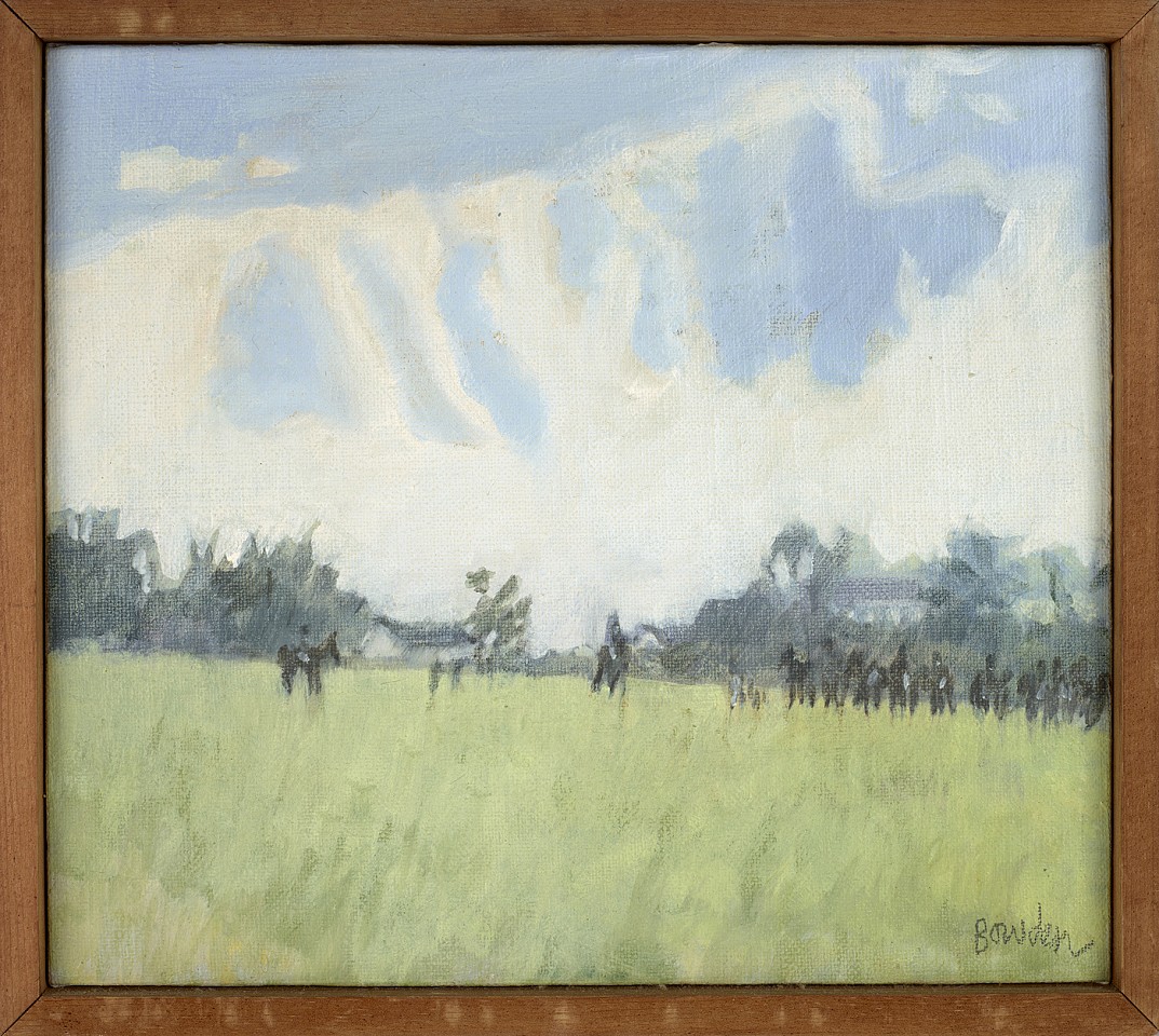 Priscilla Bowden, The Horse Show, 1986
Oil on canvas, 8 x 9 in. (20.3 x 22.9 cm)
BOWD-00001
