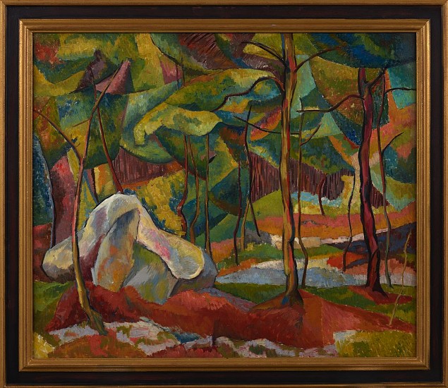Mary Abbott, New Hampshire Woods | SOLD, 1945
Oil on canvas, 34 x 40 in. (86.4 x 101.6 cm)
ABB-00003