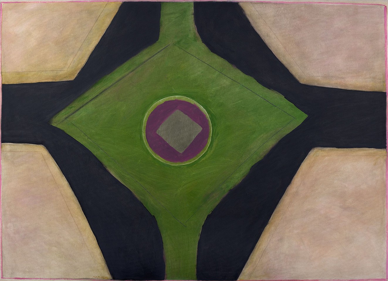 Ida Kohlmeyer, Geometric | SOLD, c. 1968
Mixed media on canvas, 46 1/4 x 64 1/4 in. (117.5 x 163.2 cm)
KOH-00013