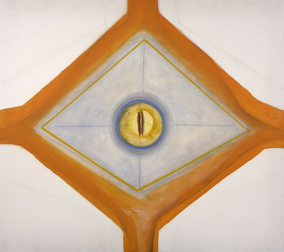 Ida Kohlmeyer, Orange Rhomboid, 1968
Mixed media on canvas, 48 x 54 in. (121.9 x 137.2 cm)
KOH-00014
