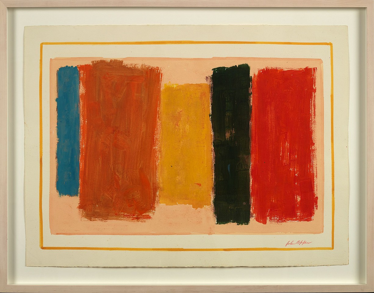 John Opper, Untitled, c. 1971
Acrylic on Arches France paper, 22 3/8 x 30 in. (56.8 x 76.2 cm)
OPP-00025