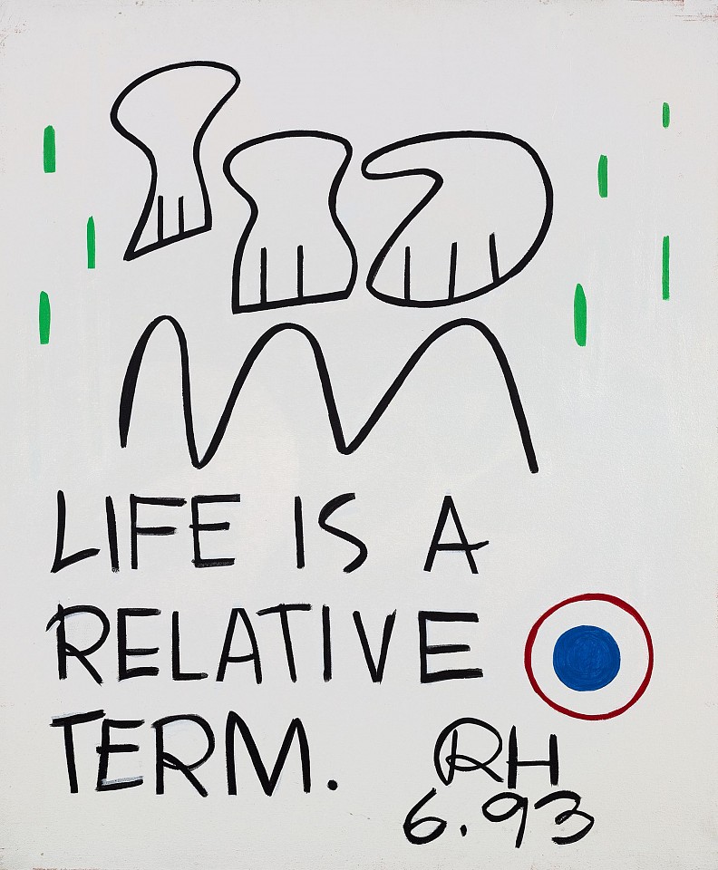 Raymond Hendler, Life Is A Relative Term, 1993
Acrylic on canvas, 40 x 33 in. (101.6 x 83.8 cm)
HEN-00196