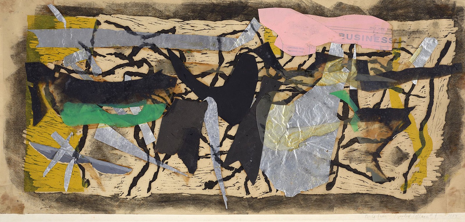 Perle Fine, Printed Collage #4 | SOLD, 1959
Woodcut and Collage on paper, 12 x 25 7/8 in. (30.5 x 65.7 cm)
© A.E. Artworks
FIN-00122