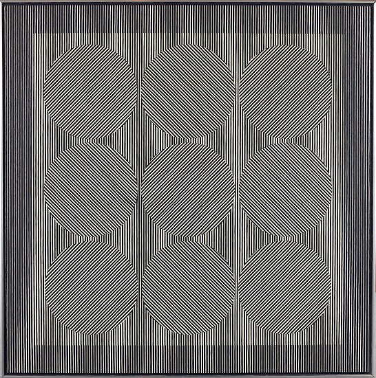 Julian Stanczak, Vibrant Rest, 1965
Acrylic on linen, 39 1/4 x 39 1/4 in. (99.7 x 99.7 cm)
STAN-00002