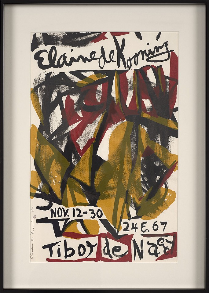 Elaine de Kooning, Untitled (Poster for Tibor de Nagy) | SOLD, 1957
Colored Serigraph, 20 x 13 in. (50.8 x 33 cm)
EDEK-00021