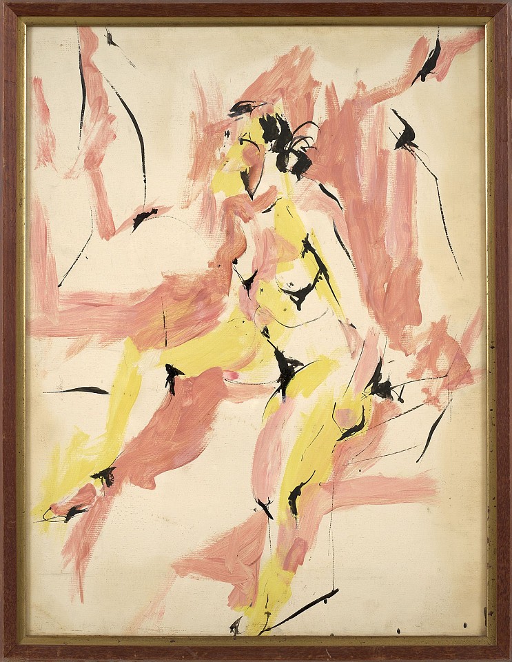Pearl Angrist, Seated Nude, c. 1950-58
Oil on paper, 23 1/2 x 17 1/2 in. (59.7 x 44.5 cm)
ANG-00009
