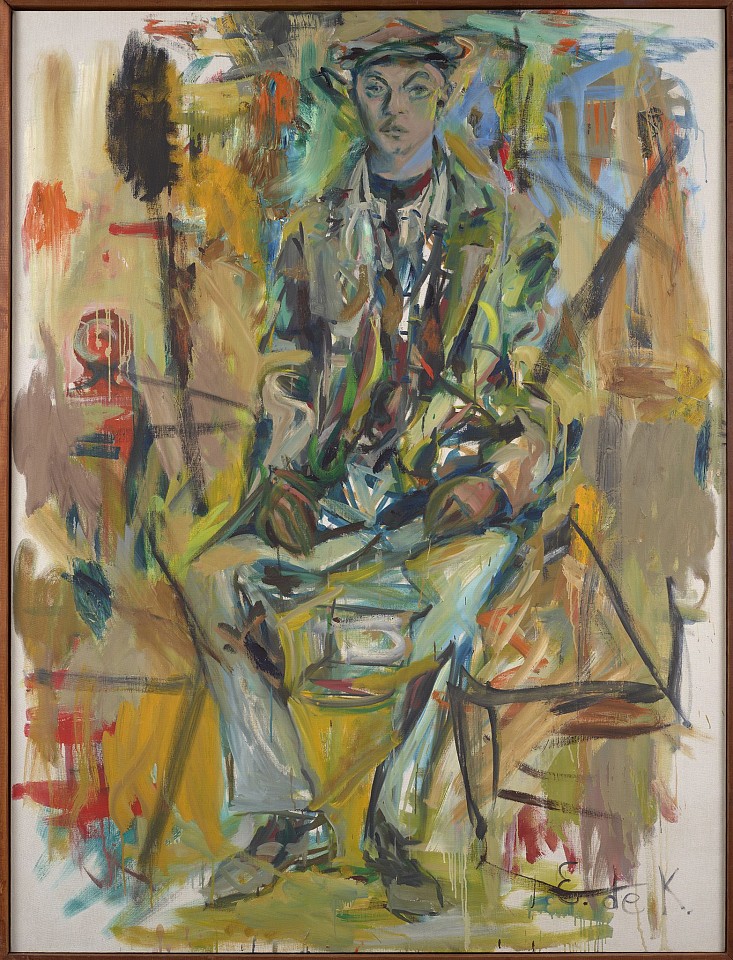 Elaine de Kooning, Walter [Auerbach] | SOLD, 1954
Oil on canvas, 66 x 50 in. (167.6 x 127 cm)
EDEK-00004