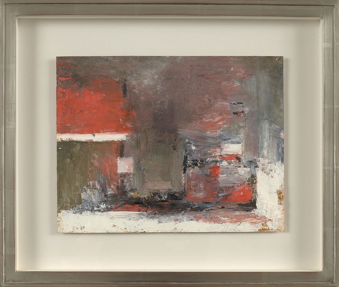 Gertrude Greene, Untitled (1954-10) | SOLD, 1954
Oil on paper, 8 x 10 1/2 in. (20.3 x 26.7 cm)
GBR-00018