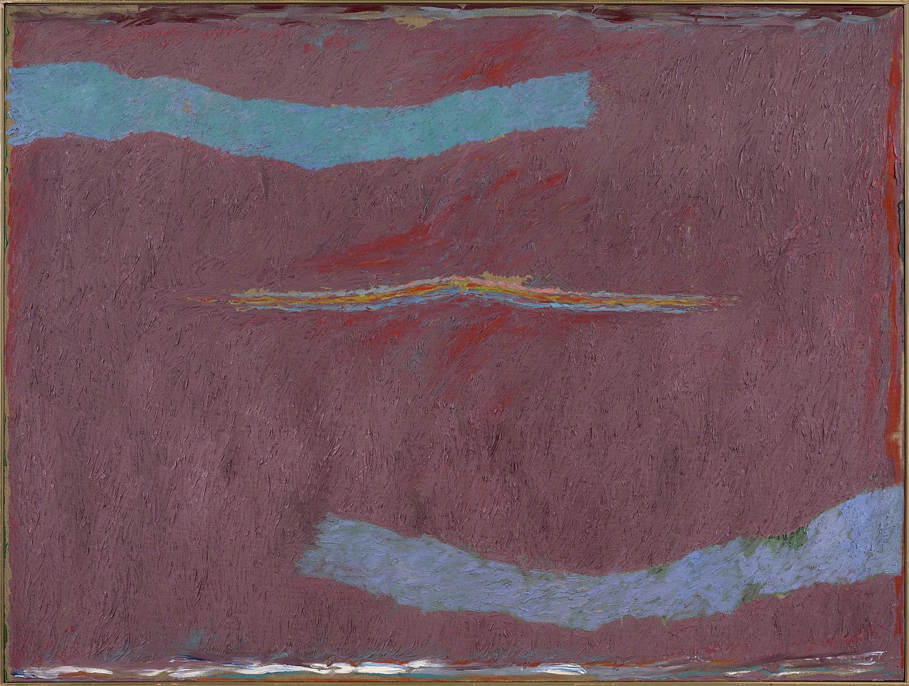 Stanley Boxer, Sultryfrost, 1973
Oil on linen, 54 x 74 in. (137.2 x 188 cm)
BOX-00122