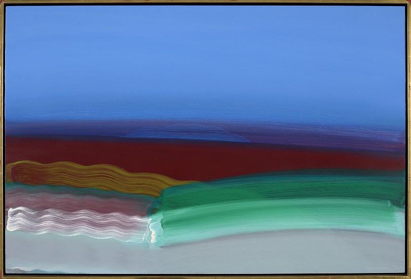 Elizabeth Osborne, Cobalt Morning (Run Away), 1996
Oil on birch panel, 32 1/8 x 48 in. (81.6 x 121.9 cm)
OSB-00012