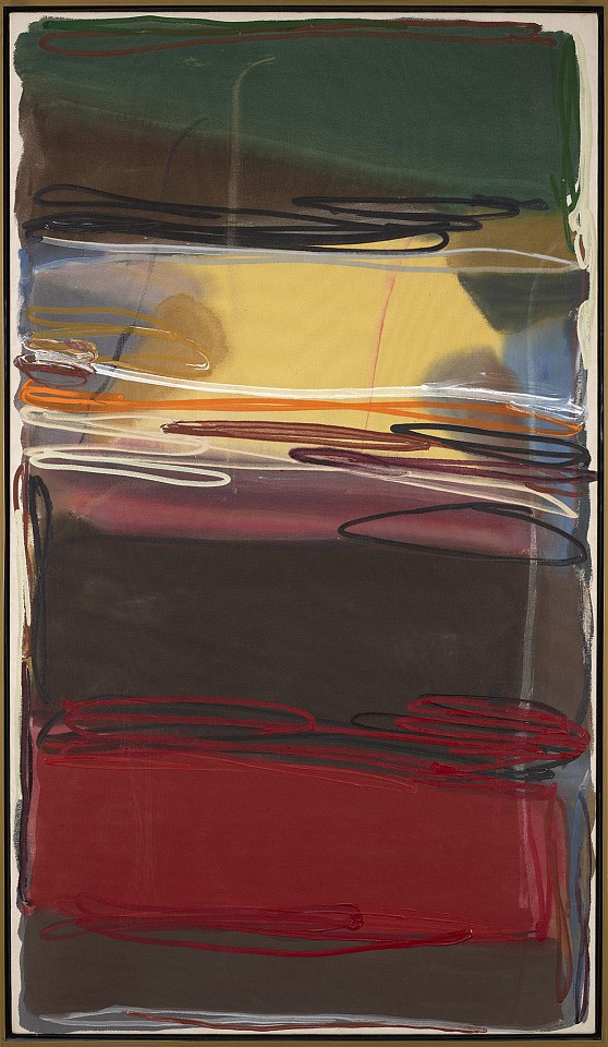 Larry Zox, Fast Rip, 1991
Acrylic on canvas, 68 1/4 x 39 1/2 in. (173.3 x 100.3 cm)
ZOX-00151