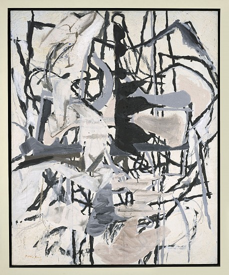 Perle Fine, The Early Morning Garden, 1957
Oil and collage on canvas, 44 x 35 in. (111.8 x 88.9 cm)
FIN-00133