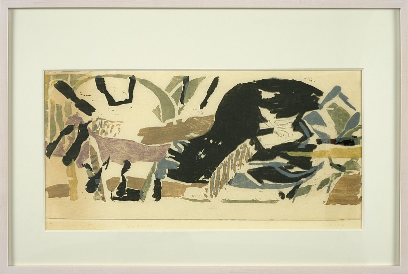 Perle Fine, Wide to the Wind, 1959
Woodcut and Collage on paper, 12 x 27 3/4 in. (30.5 x 70.5 cm)
© A.E. Artworks
FIN-00121