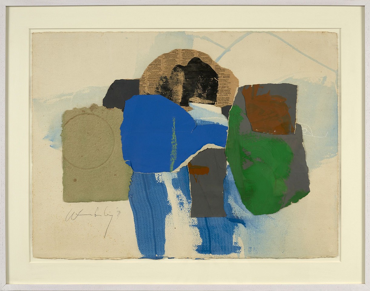 Frank Wimberley, Untitled (Collage), 1977
Newsprint, handmade paper, Color-aid and painted paper on Arches paper, 22 1/2 x 30 in. (57.1 x 76.2 cm)
WIM-00088