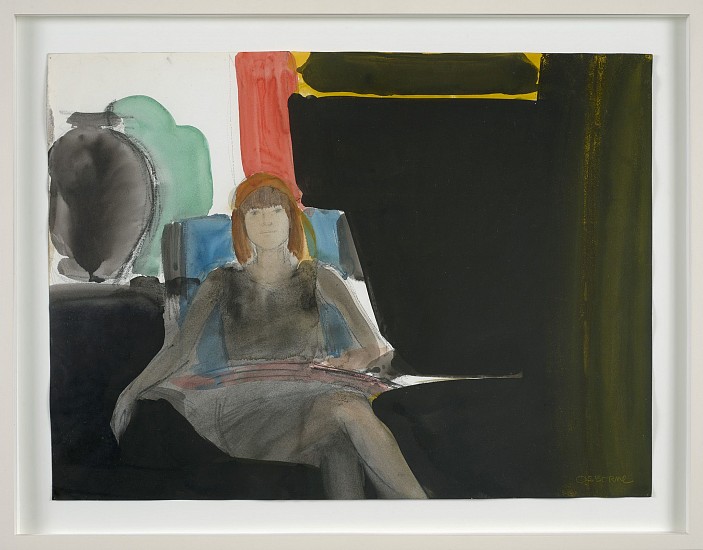 Elizabeth Osborne, Seated Portrait in Dark Room | SOLD, 2018
Watercolor and charcoal on paper, 17 7/8 x 24 in. (45.4 x 61 cm)
OSB-00097