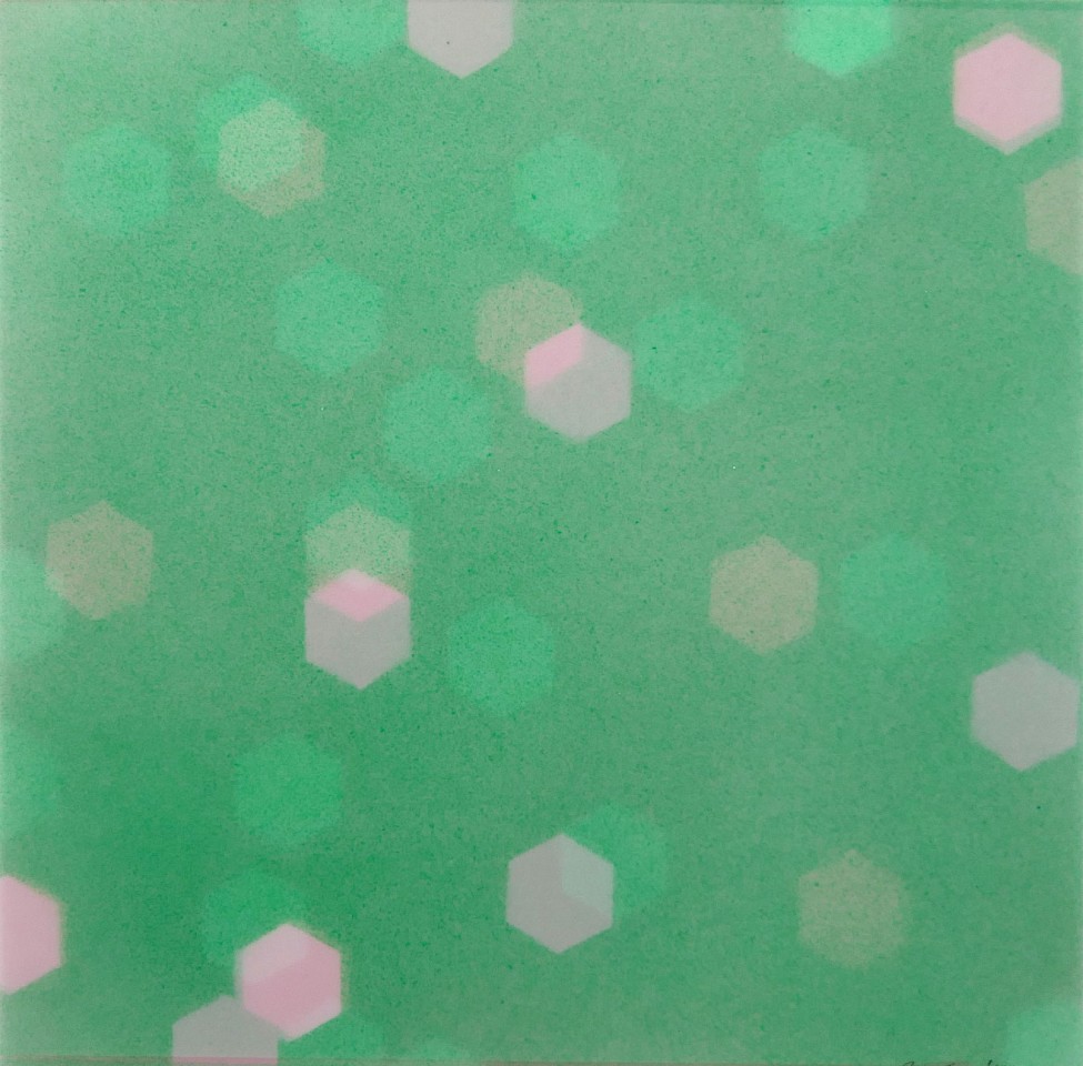 Mike Solomon, Green Bokeh, 2018
Acrylic on polyester films, 18 x 18 in. (45.7 x 45.7 cm)
MSOL-00082