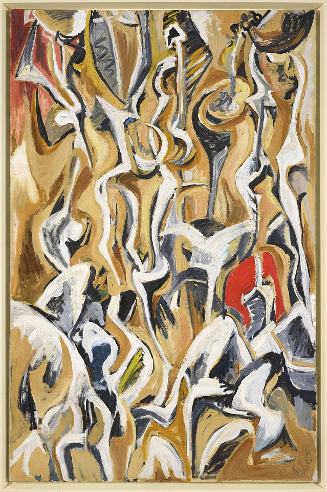 Mary Abbott, Hill Dancers, 1948
Oil on linen, 55 x 36 in. (139.7 x 91.4 cm)
ABB-00013