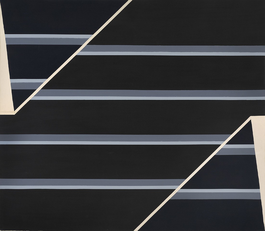 Larry Zox, Black and Blue Rotation Series, 1965
Acrylic on canvas, 96 x 84 in. (243.8 x 213.4 cm)
ZOX-00154