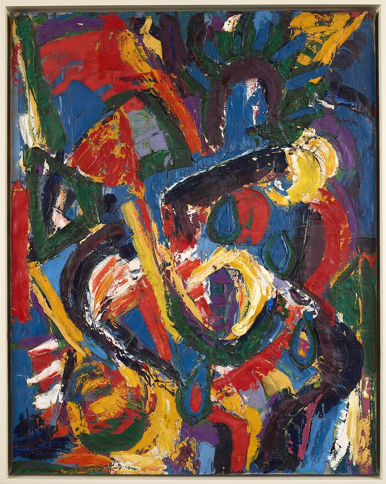 Judith Godwin, The Chief | SOLD, 1953
Oil on canvas, 38 x 30 in. (96.5 x 76.2 cm)
GOD-00102