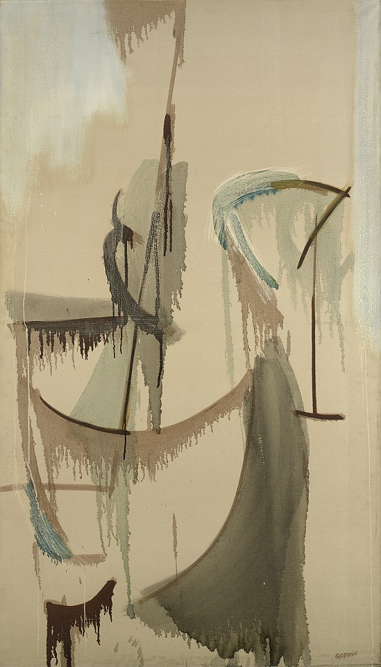 Judith Godwin, Rain | SOLD, 1955
Oil on canvas, 68 x 39 in. (172.7 x 99.1 cm)
GOD-00047