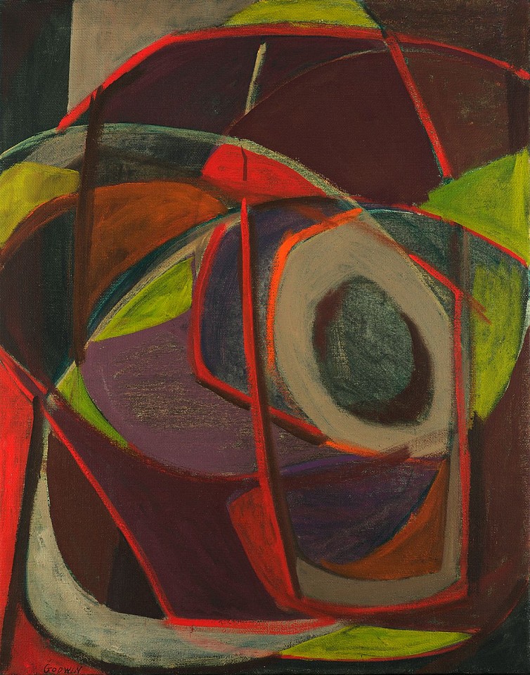 Judith Godwin, Nucleus | SOLD, 1950
Oil on canvas, 39 x 30 in. (99.1 x 76.2 cm)
GOD-00029