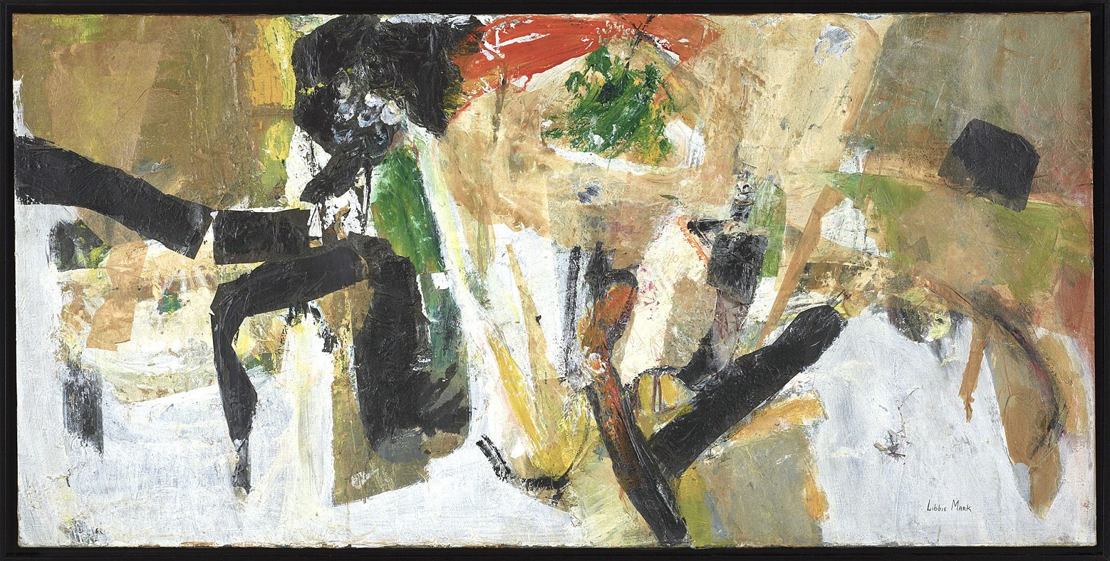 Libbie Mark, Untitled Collage Painting, 1957-65
Acrylic and paper collage on linen, 24 x 48 in. (61 x 121.9 cm)
MARK-00019