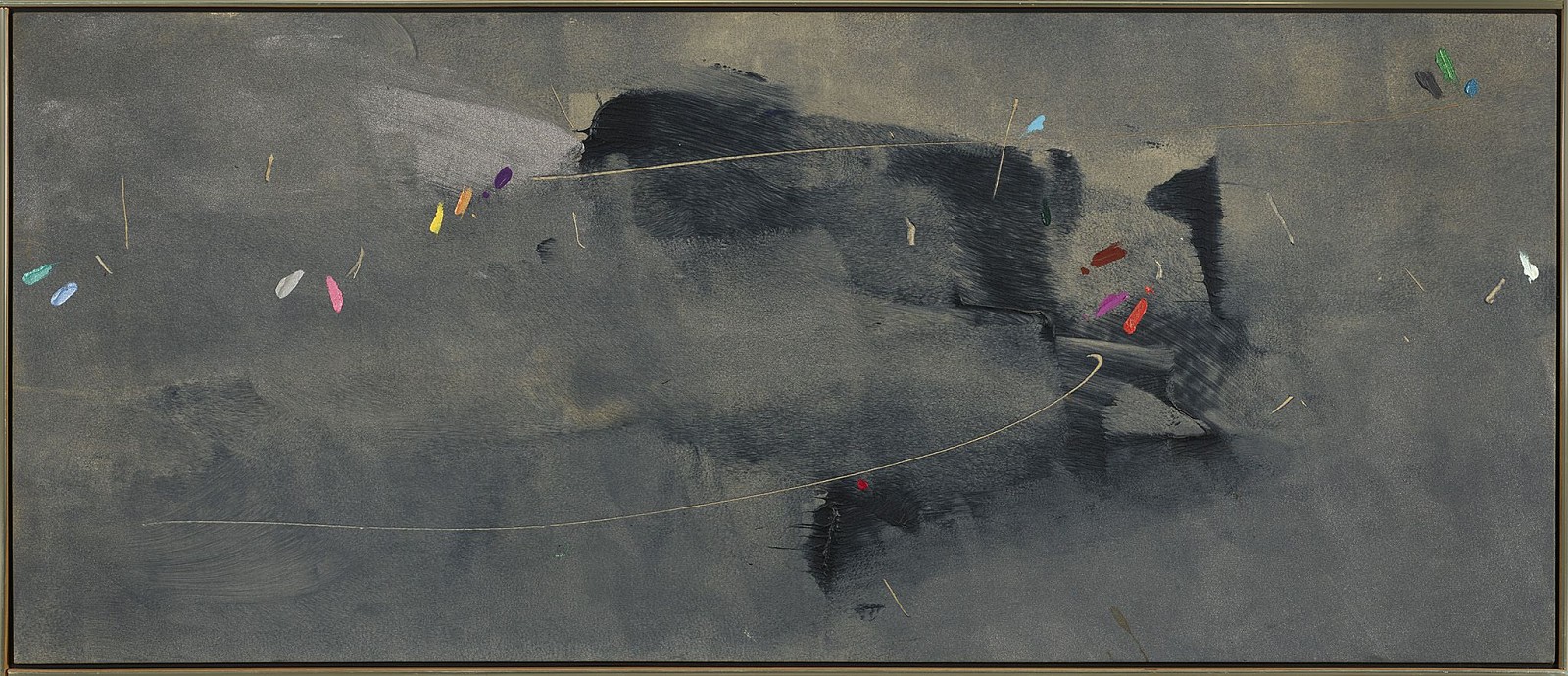 Kikuo Saito, Noir, 1985
Acrylic on canvas, 33 1/4 x 78 1/4 in. (84.5 x 198.8 cm)
SAI-00009