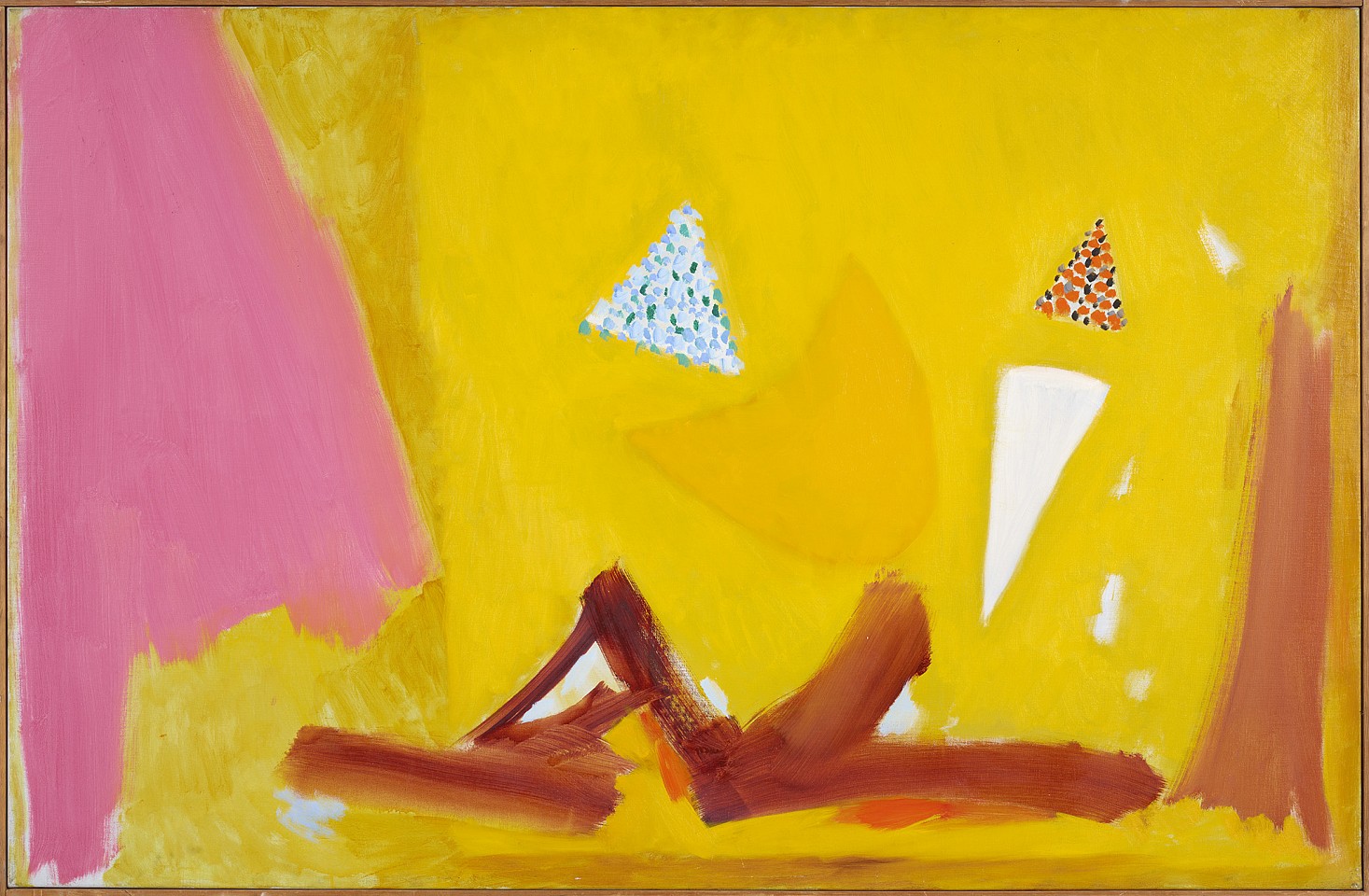Ethel Schwabacher, The Wooing, 1961 - 1962
Oil on linen, 39 x 60 in. (99.1 x 152.4 cm)
SCHW-00228