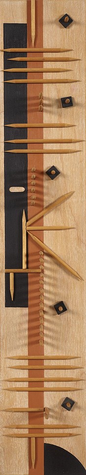 Dorothy Dehner, I Ching #6 (Piano), 1974
Wood and acrylic, 32 1/4 x 6 x 3 1/2 in. (81.9 x 15.2 x 8.9 cm)
DEH-00056