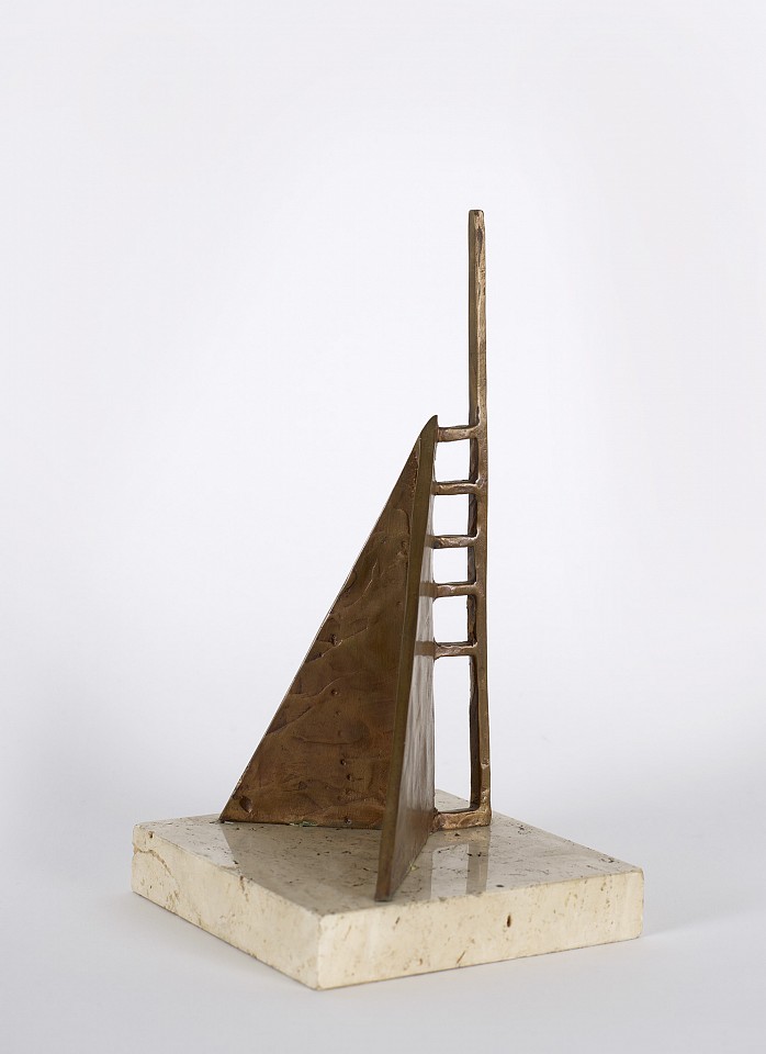 Dorothy Dehner, Ladder | SOLD, 1971
Bronze on travertine base, 8 3/4 x 5 x 4 3/4 in. (22.2 x 12.7 x 12.1 cm)
DEH-00120