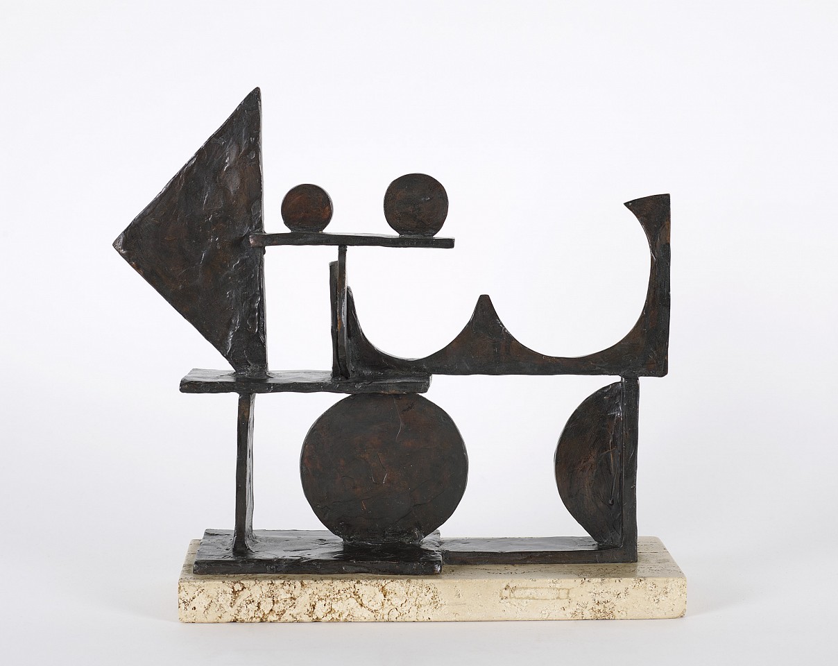 Dorothy Dehner, Untitled | SOLD, 1968
Bronze on travertine base, 11 1/2 x 12 1/2 x 4 in. (29.2 x 31.8 x 10.2 cm)
DEH-00127