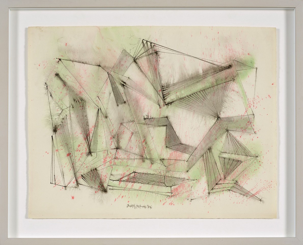 Dorothy Dehner, Untitled, 1956
Ink and watercolor on paper, 20 1/2 x 15 3/4 in. (52.1 x 40 cm)
DEH-00026