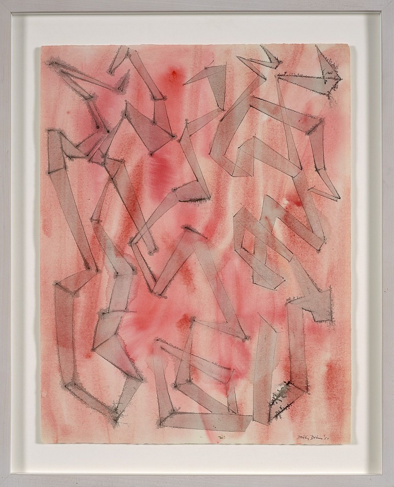 Dorothy Dehner, Angular Rhythm, 1951
Ink and watercolor on paper, 20 1/2 x 15 3/4 in. (52.1 x 40 cm)
DEH-00031