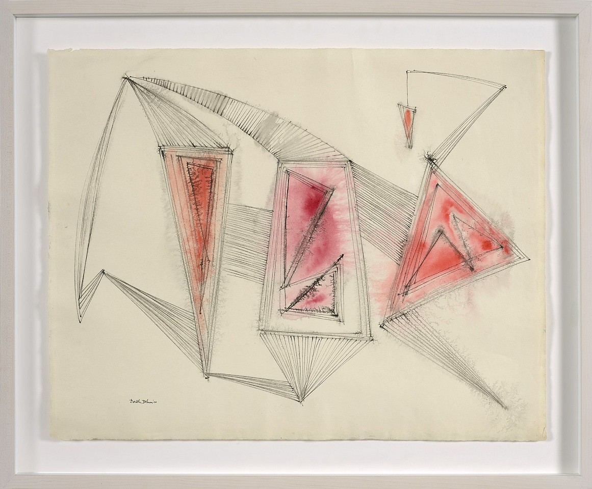 Dorothy Dehner, Untitled, 1950
Ink and watercolor on paper, 18 x 22 3/4 in. (45.7 x 57.8 cm)
DEH-00034