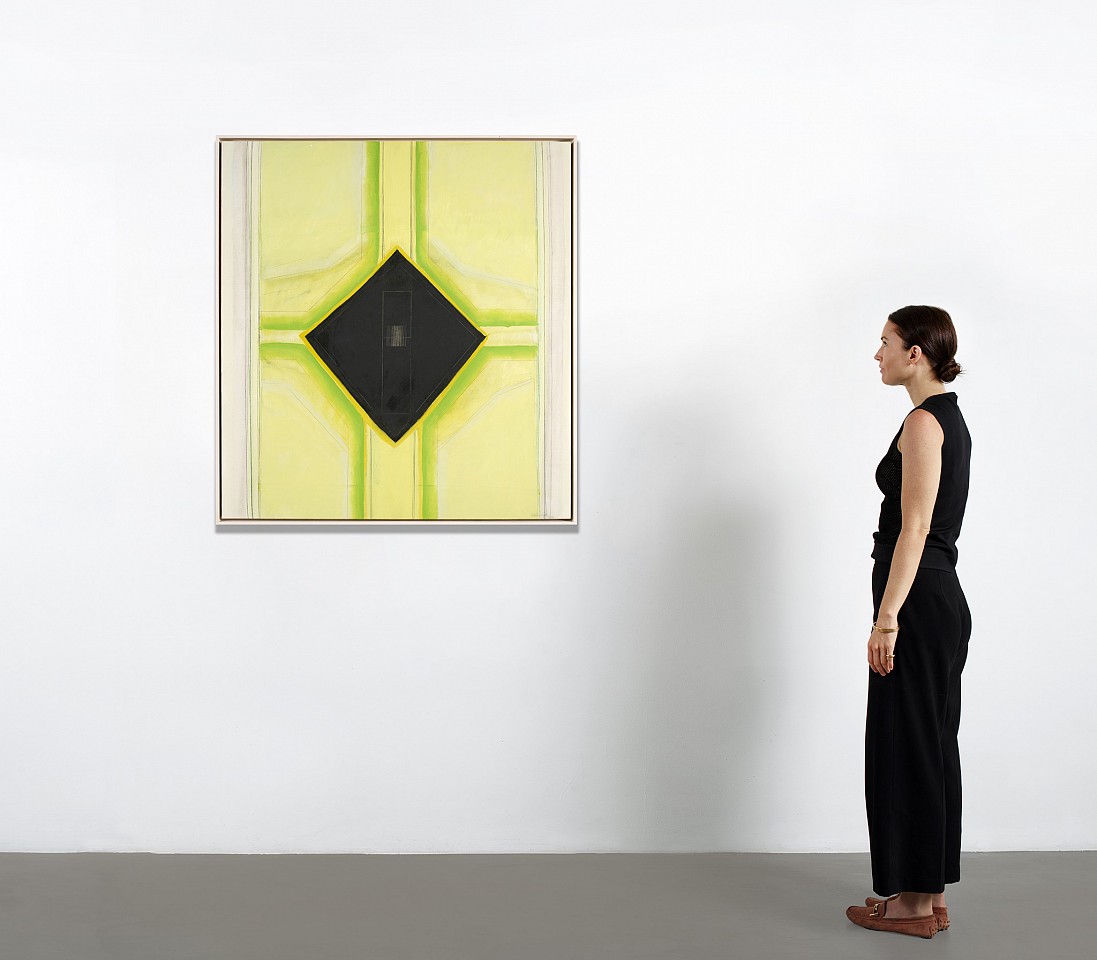 Ida Kohlmeyer, Black Insert, 1968
Mixed media on canvas, 46 1/2 x 43 in. (118.1 x 109.2 cm)
KOH-00011