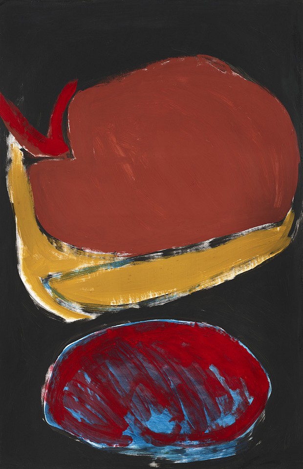 Bernice Bing, Untitled (Red, Yellow, and Orange), c.1991
Mixed media on paper mounted to canvas, 40 x 26 in. (101.6 x 66 cm)
BIN-00052